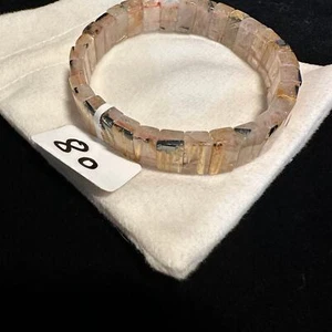 Bracelet Golden Rutile Titanium soft bangle - Gold - Unique - Picture 1 of 5