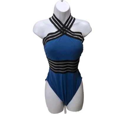 NWT Hilor One Piece Swimsuit Front Crossover Monlkinis Womens L    2175 - Image 1 of 4