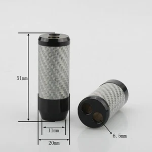 4 pantaloni in fibra di carbonio avvio splitter a Y 1 a 2 altoparlanti cavo audio pantaloni fili - Foto 1 di 8