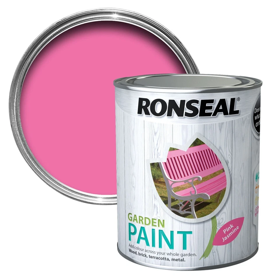 Ronseal Vernice Giardino Esterno Esterno Legno Mattone Metallo Pietra Rosa Gelsomino 250ml - Immagine 1 di 1