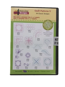 Quilt Patterns V - Amazing Designs - Machine Embroidery - CD # ADC-269 - Picture 1 of 2