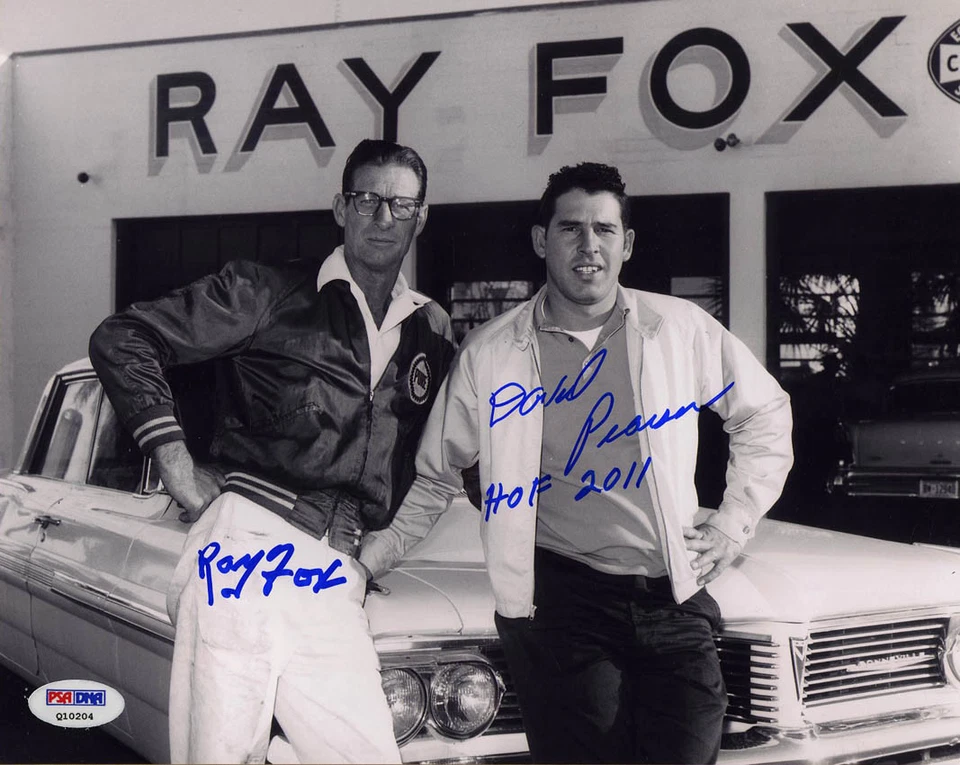 Ray Fox & David Pearson DUAL SIGNED 8x10 Photo NASCAR RARE PSA/DNA AUTOGRAPHED - Image 1 of 1