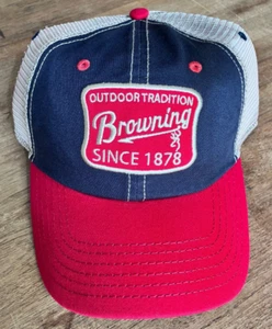 Browning Cap Since 1878 Patch w/ Deer Emblem Vel-cro Strap Trenton - Picture 1 of 7