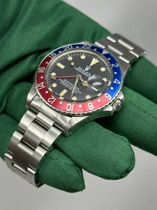 Rolex 16750 GMT Master Pepsi 40MM Stainless Steel Oyster Bracelet  - Picture 1 of 4