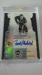 UPPER DECK THE CUP 2006-07 FRANK MAHOVLICH STANLEY CUP SIGNATURES AUTO /25