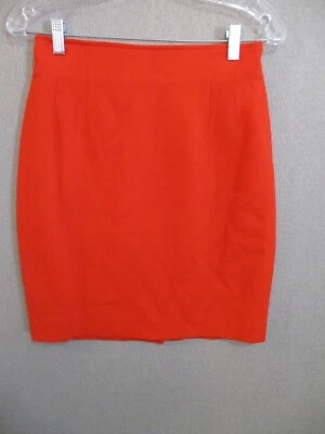 Emanuel Ungaro Bright Orange Wool Skirt Size 8 - Image 1 of 4