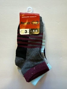 3 PairsPower Club Anklet Socks Multi-Colored Socks Size 4-6 Boys - Picture 1 of 3