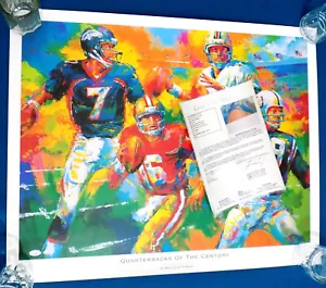 JOHNNY UNITAS HOF Signed Auto 24x30 Lithograph Football Poster Print JSA 💎 LOA - Picture 1 of 9