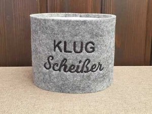 #904 Banderole »Klug Scheißer« Toilettenpapier Klopapier Klorollen Filz - Bild 1 von 6