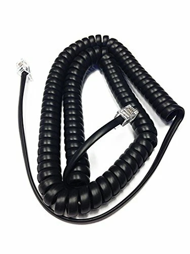 THE VOIP LOUNGE NEW 12 Foot Black Handset Cord Avaya 1400 1600 Series Phone 1408 1416 1608 1616