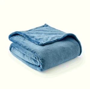 Plush Blanket - Single Bed, Blue AU Free Shipping* - Picture 1 of 5