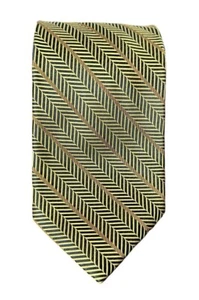 Robert Talbott Best Of Class 100% Silk Tie Gold Brown Black Tiger Stripes USA - Picture 1 of 7