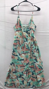 Nine West Sleeveless Multicolor Floral Wrap Dress Size S Women Summer Casual - Picture 1 of 12