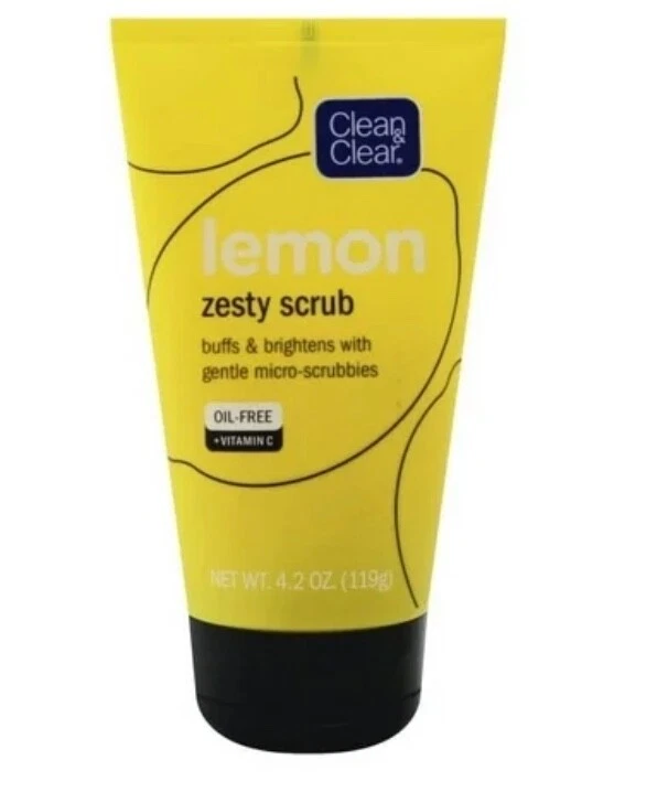 Clean & Clear Lemon Zesty Brightening Oil-Free Facial Scrub, Vitamin C, 4.2 Oz. - Image 1 of 1
