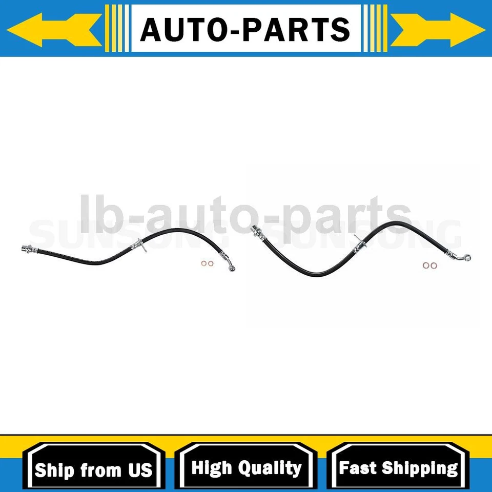 2X Manguera de línea de freno delantero Sunsong para Honda Civic 2001 2002 2003 2004 2005 Foto 1 de 4