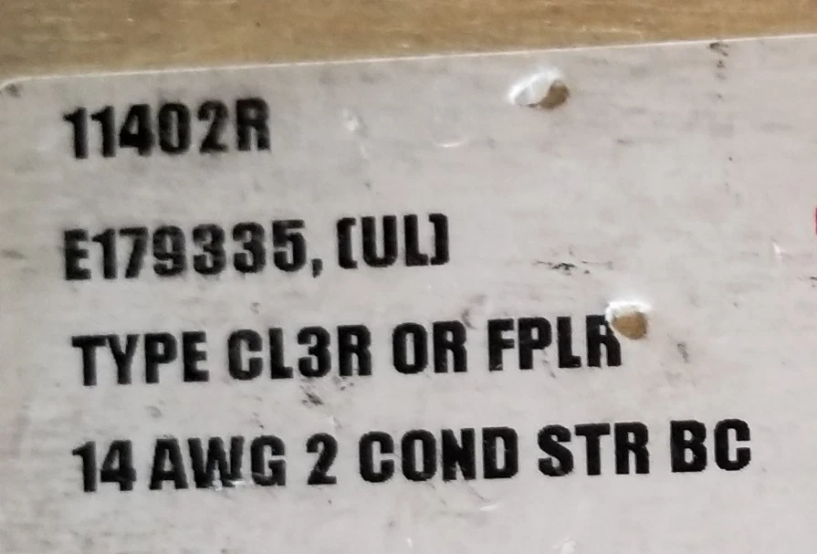 Cable de alarma/comunicación elevador trenzado Advanced Digital 11402R 14/2C gris/50 pies Foto 1 de 4