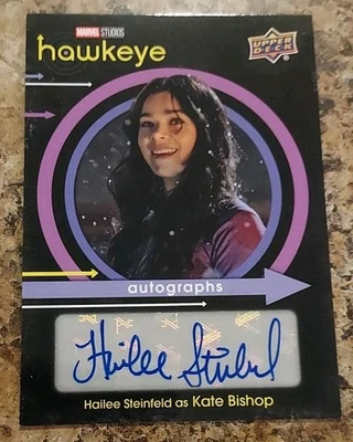 2023 Upper Deck Marvel Studios Hawkeye Auto Hailee Steinfeld as Kate Bishop - Image 1 of 3