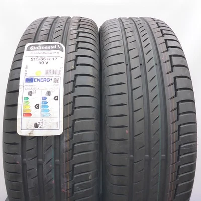 215 65 17 2x CONTINENTAL 215/65 R17 99V PremiumContact6 Pneus D'Été 2021 COMPLET - Photo 1/4