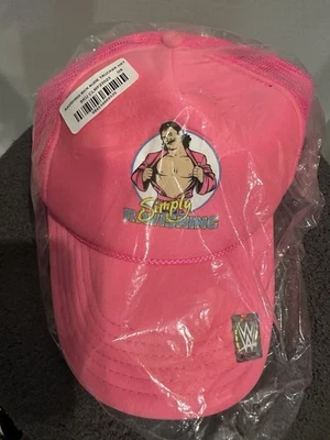  Boné WWE Ravishing Rick Rude preto rosa WWF ajustável novo com etiquetas - Imagem 1 de 3