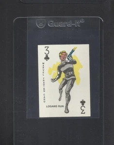 VINTAGE 1970 MARVEL TRADING CARD LOGANS RUN PC INSET 3 OF CLUBS   (TC2B1) - Picture 1 of 2