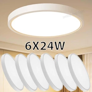 6x 24W LED Ceiling Down Light Ultra Thin Home Fixture Bedroom Kitchen Lamp 3000K - Picture 1 of 14