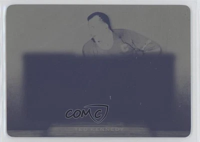 2015 Leaf ITG Stickwork Game-Used Stick Printing Plate Black 1/1 Ted Kennedy HOF - Image 1 of 2