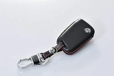 core OBJ Leather Key Cover with Red Stitching for Volkswagen Passat sedan - Image 1 of 4