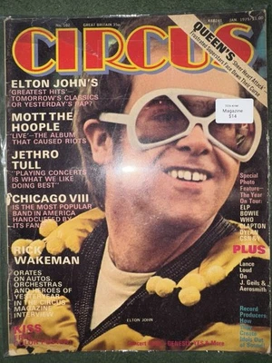 Circus Rave Magazine January 1975 Deep Purple, Bad Company, Elton John Bagged - Image 1 of 2
