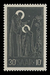 SAAR Sc #B 99, 1953 ST. BENEDICT - ABBEY AT THOLEY - Picture 1 of 2