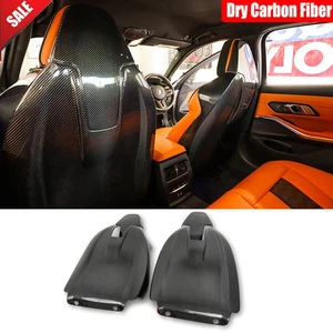 For BMW G80 G82 G83 M3 M4 2021-25 4PCS Dry Carbon Seat Back Headrest Cover Trims - Picture 1 of 13