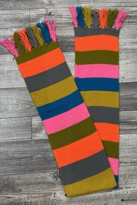Vintage gestreifter Schal mehrfarbig Clown 90’er Jahre - Bild 1 von 5