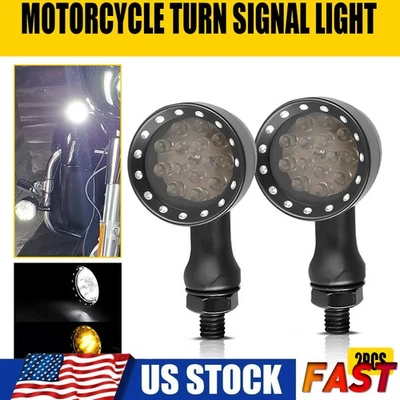Motorcycle LED Blinker Turn Signals Light For Harley Fatboy FLSTF/Rocker C FXCWC Foto 1 de 4