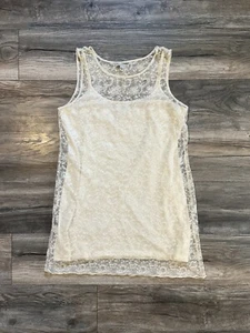 American Eagle A-Line Lace Dress / Size L / Cream Cami Lined - Picture 1 of 7