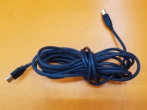 ⭐️⭐️⭐️⭐️⭐️ 16ft Black USB Male Type A 2.0 to Male Type B 2.0 Data Cable - Picture 1 of 3