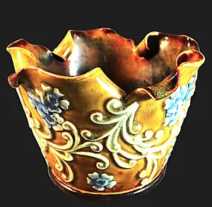 RARE & UNUSUAL DOULTON LAMBETH CACHEPOT with TURNED- OVER RIM by E. JESSETT? - Picture 1 of 11