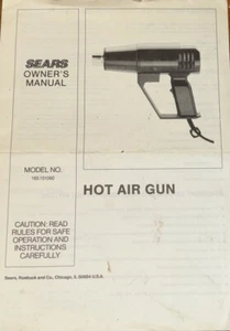 Craftsman Hot Air Gun Owners Manual For Model # 165.151060 - Picture 1 of 2