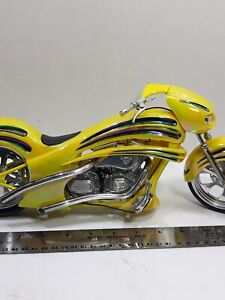 ARLEN NESS 6" 1:18 OUTLAW STEEL MOTORCYCLE silver , There is some wear and tear 