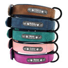 Personalized Soft Leather Dog Collar Engraved Id Tag for Small Medium Large Dogs