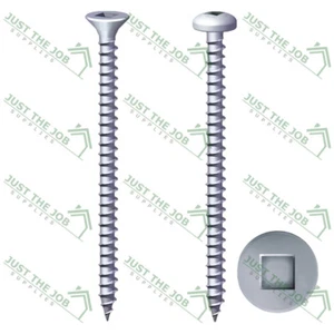 8g/10g 4-5mm SQ2 SQUARE DRIVE WOOD SCREWS - PAN / COUNTERSUNK HEAD CHIPBOARD - Picture 1 of 1