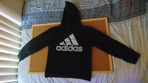 Adidas Boys Black Hoodie Youth Large (14/16) – Stylish, Comfortable & Cozy - Picture 1 of 10