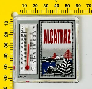 Termómetro de refrigerador de recuerdo vintage Alcatraz prisión imán refrigerador EE. UU. - Imagen 1 de 3