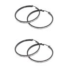 2 Pairs Earrings for Women Large Hoops Gold Trend Geometry