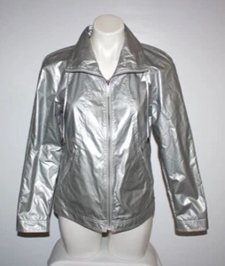 ZENERGY by CHICO'S Women's Metallic Silver Jacket Size 0 S - Picture 1 of 3