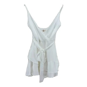 Alter'd State Womens Romper Wrap Crossbody Large Gauzy Tiered Belt Wedding Vacay - Picture 1 of 7