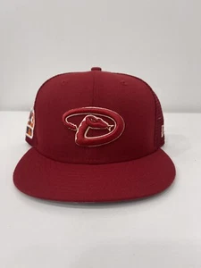 Arizona Diamondbacks New Era Red Meshback Patch Fitted Cap Hat 7 1/2 - Picture 1 of 4