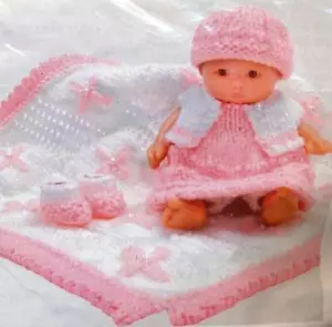 MARY MAXIM MANIT ANNIE KIT COMPLETO E COPERTA CON LOTTI D'AMORE BAMBINO 5" - Foto 1 di 3