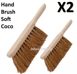 2 x Soft Coco Hand Brush Sweep Brick Work Mortar brickwork Dress Clean - Picture 1 of 1
