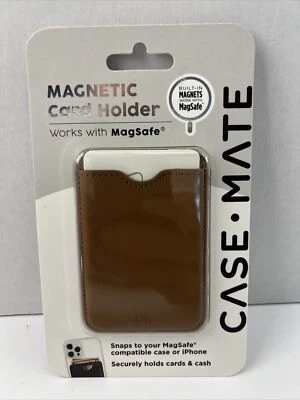 Portatarjetas Casemate magnético MagSafe para iPhone cuero vegano marrón NUEVO SELLADO�� Foto 1 de 4