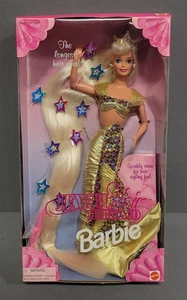 Barbie Jewel Hair Mermaid Blonde Doll Sparkly Stars 1995 Mattel #14586 NEW - Picture 1 of 6