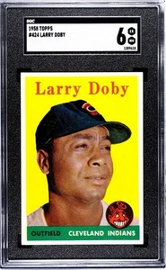 1958 TOPPS LARRY DOBY #424 🔥SGC 6 EX/NM🔥 CLEVELAND HOF CENTERED! - Picture 1 of 2